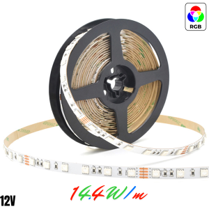 LED TRAKA RGB EL-60-5050, 14.4W/M, 12V, IP20