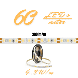 LED Traka EL-2835-4.8W/M, 60LEDs, 3000K, 12V, IP20, 5m
