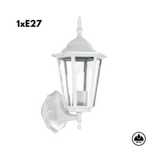 LED Armatura vrtna zidna LO4101 - 1xE27, IP54, Bijela