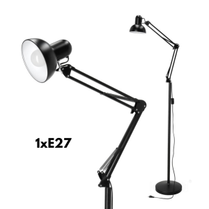 LED Podna Armatura AURIQ ST - 1xE27, Crna
