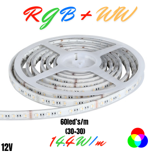 LED TRAKA EL - RGB+WW, 5050, 14.4W/m, 12V, IP20