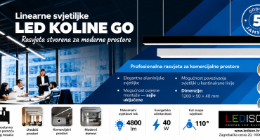 KOLINE GO: Linijska LED rasvjeta za urede