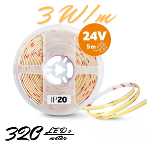 LED Traka Kobi Ambient COB 3W/m, 320-24-3000K, IP20, 5m