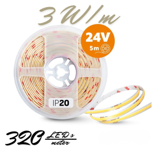 LED Traka Kobi Ambient COB 3W/m, 320-24-4000K, IP20, 5m