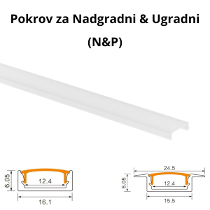 Mlječni Difuzor za ALU profil (N02, P02), 2m